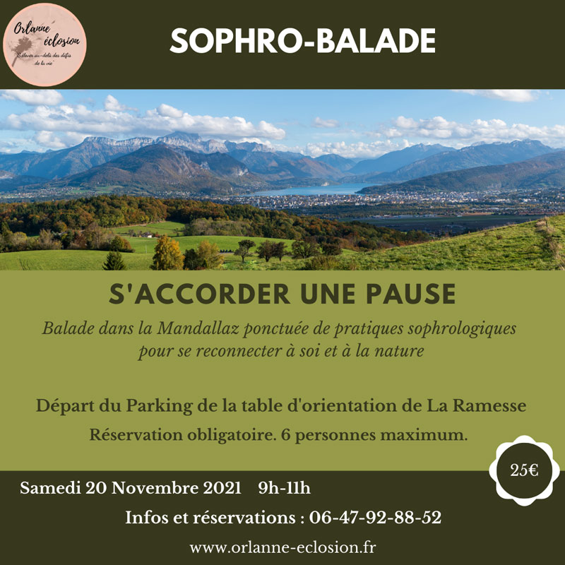 Sophro-balade du 20/11/2021 s'accorder une pause
